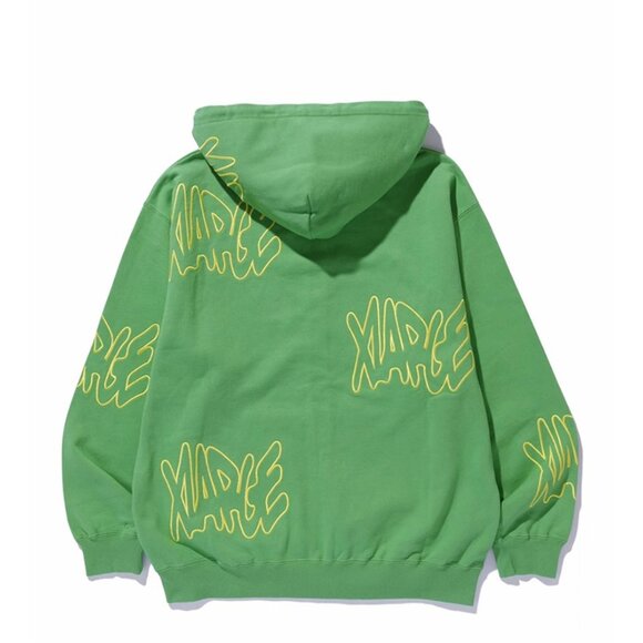 X Large Green Zip Up Hoodie Men's - Picture 5 of 5